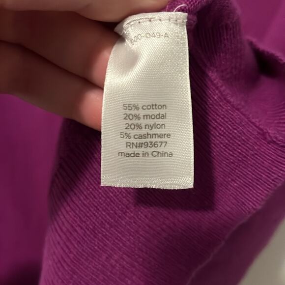 ⚡️ 3 for $30 ⚡️ JC Penney 3/4 Sleeve Cashmere Blend Sweater - Picture 6 of 7